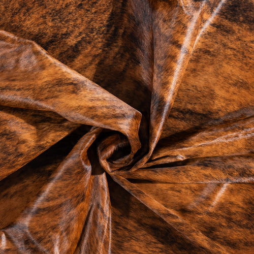 Brazilian Brindle Cowhide Rug Size 7'9" L x 6'10" W 1302