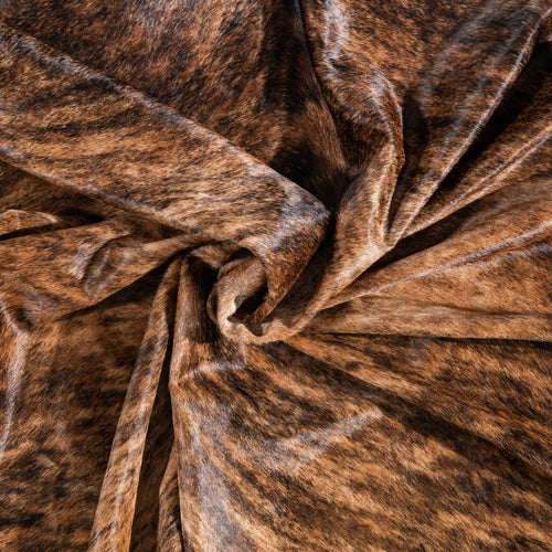 Brazilian Brindle Cowhide Rug Size 7'4" L x 6'4" W 1308