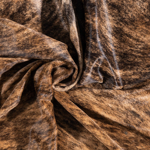 Brazilian Brindle Cowhide Rug Size 7'4" L x 6'8" W 1313
