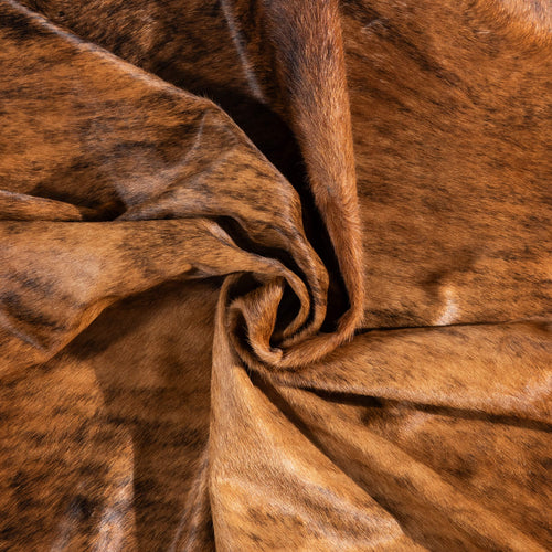 Brazilian Brindle Cowhide Rug Size 7'1" L x 6'3" W 1321