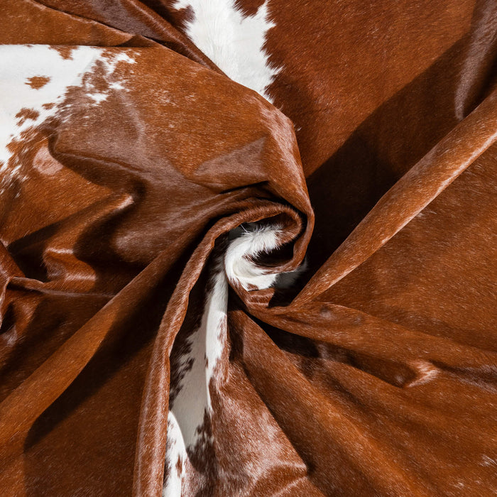Brazilian Hereford Cowhide Rug Size 7'1" L x 6'11" W 1343