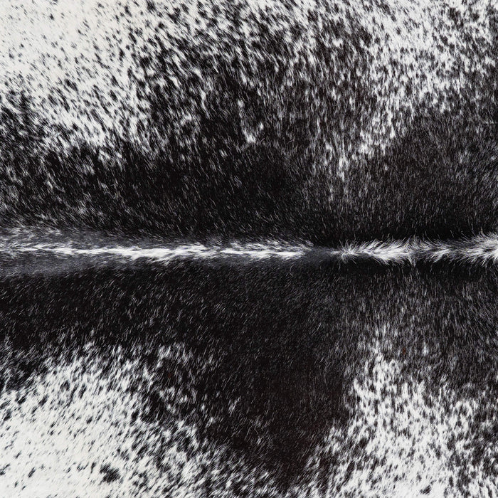 Brazilian Black Salt and Pepper Cowhide Rug Size 7'0" L x 5'10" W 1346