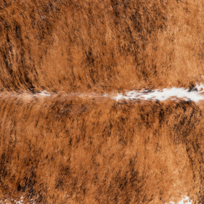 Brindle White Belly and Backbone Cowhide Rug Size 7'2" L x 6'4" W 1364