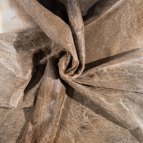 Brazilian Grey Palomino Cowhide Rug Size 7'4" L x 6'7" W 1382