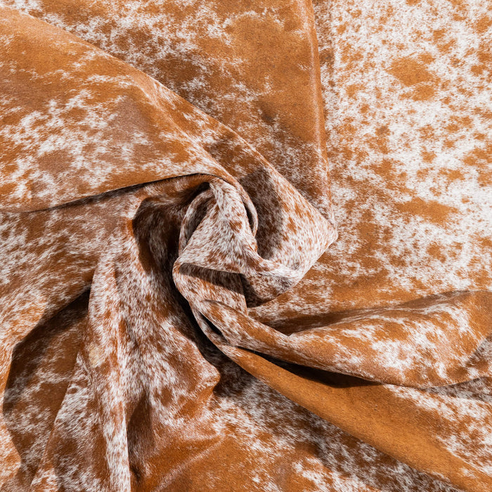 Brown Salt and Pepper Cowhide Rug Size 7'9" L x 7'1" W 1391