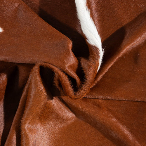 Brazilian Hereford Cowhide Rug Size 7'4" L x 7'1" W 1437