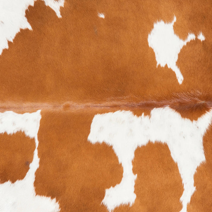 Brazilian Brown and White Cowhide Rug Size 6'11" L x 6'7" W 1461