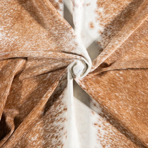 Brazilian Palomino and White Cowhide Rug Size 7'11" L x 7'2" W 6115