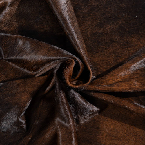 Brazilian Mahogany Cowhide Rug Size 6'6" L x 6'2" W 1501