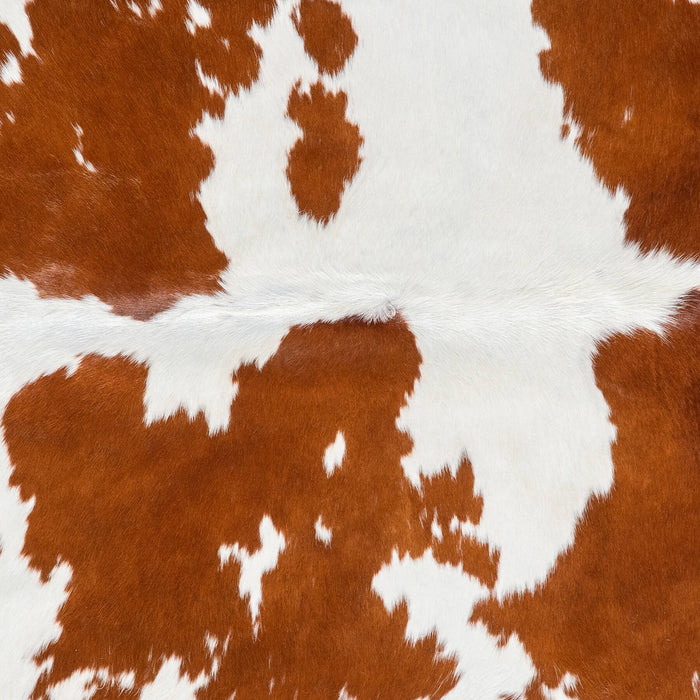 Brazilian Brown and White Cowhide Rug Size 7'4" L x 6'6" W 1535