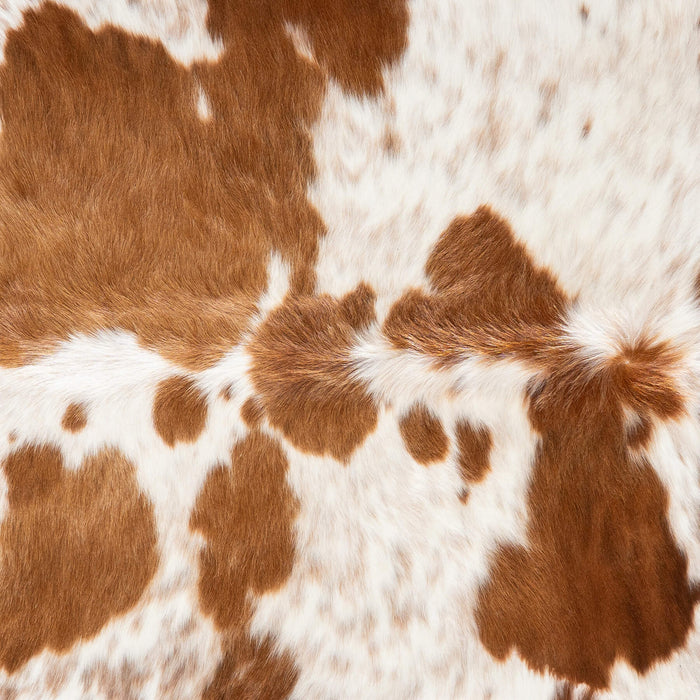Brazilian Brown and White Cowhide Rug Size 7'4" L x 6'6" W 1535