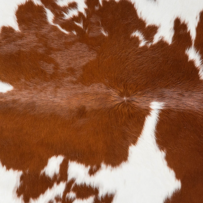 Brazilian Brown and White Cowhide Rug Size 7'5" L x 6'9" W 1545