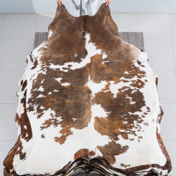Tricolor Cowhide Rug Size 7'2" L x 5'11" W 1700