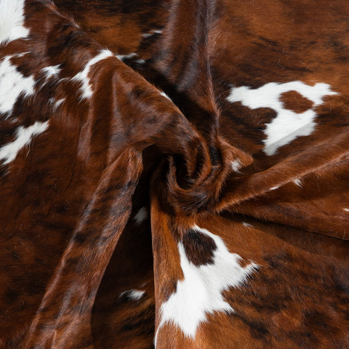 Tricolor Cowhide Rug Size 7'6" L x 6'11" W 1701