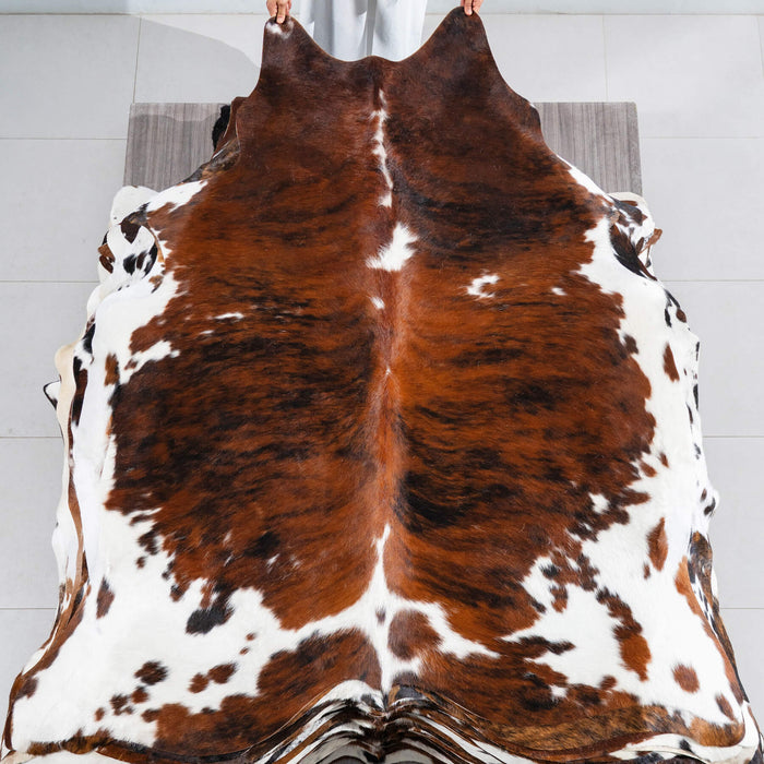 Tricolor Cowhide Rug Size 6'11" L x 6'6" W 1735