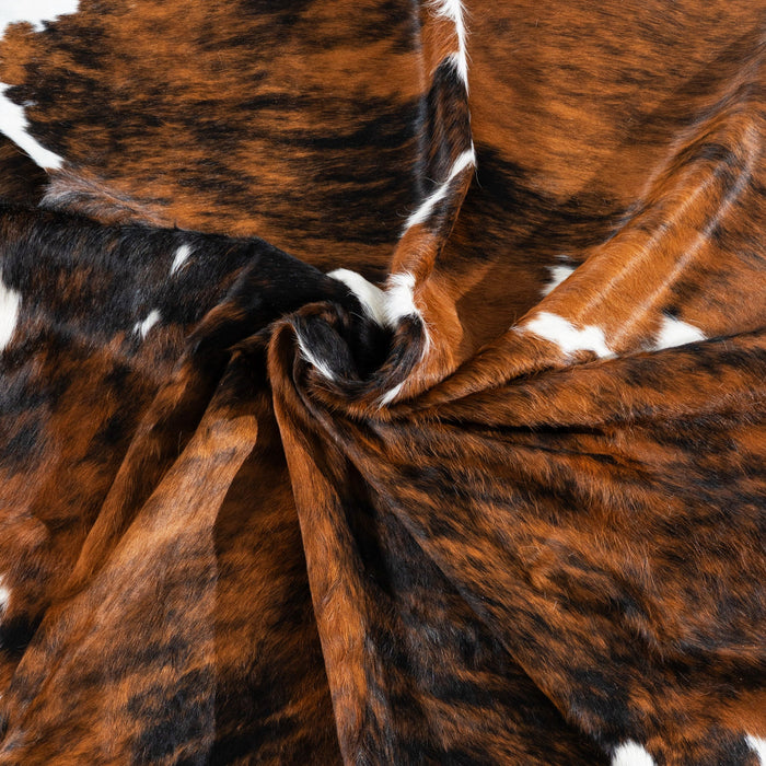 Tricolor Cowhide Rug Size 7'1" L x 6'6" W 1738