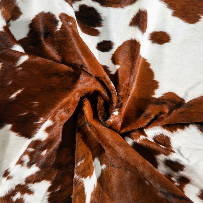 Tricolor Cowhide Rug Size 7'3" L x 6'11" W 1748