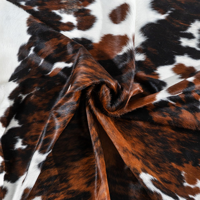 Tricolor Cowhide Rug Size 8'2" L x 7'6" W 1752