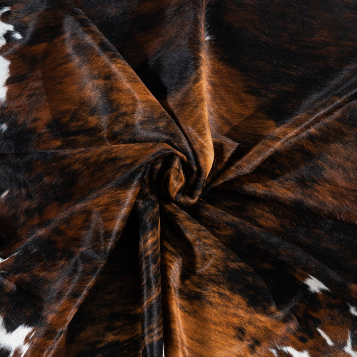 Tricolor Cowhide Rug Size 7'6" L x 6'10" W 1779