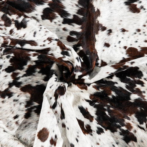 Tricolor Cowhide Rug Size 7'5" L x 6'8" W 1787