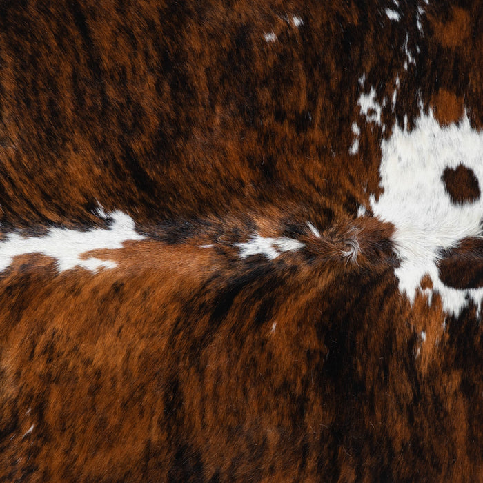 Dark Tricolor Cowhide Rug Size 7'2" L x 6'7" W 1789