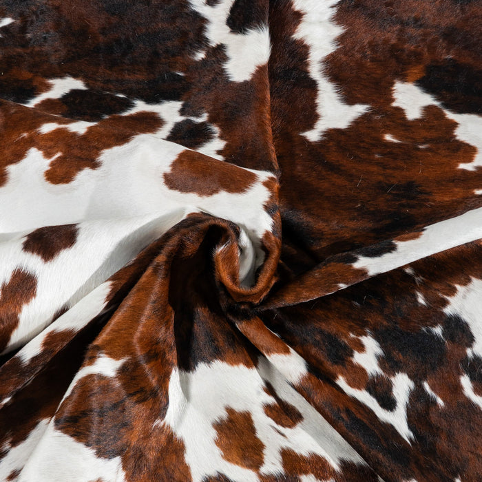 Tricolor Cowhide Rug Size 7'10" L x 6'11" W 1792