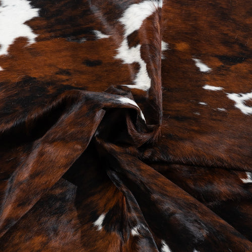 Tricolor Cowhide Rug Size 7'9" L x 6'11" W 1804