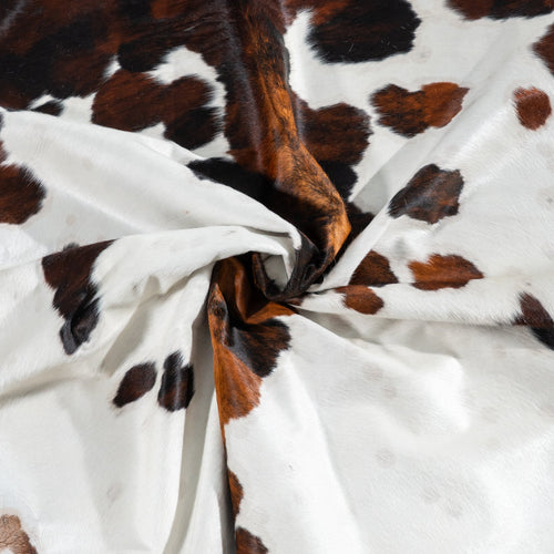 Tricolor Cowhide Rug Size 7'2" L x 6'11" W 1809