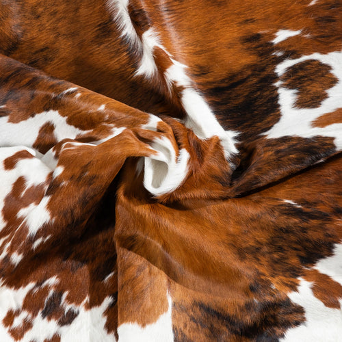 Tricolor Cowhide Rug Size 7'0" L x 6'5" W 1812