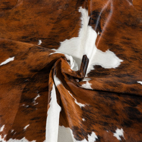 Tricolor Cowhide Rug Size 7'1" L x 6'6" W 1815