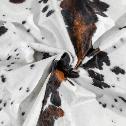 Tricolor Cowhide Rug Size 7'11" L x 6'9" W 1863