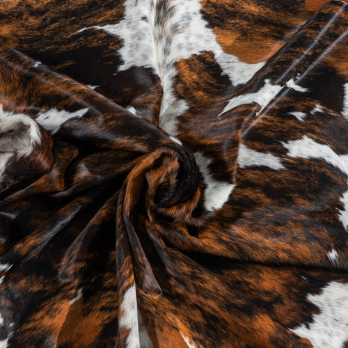Tricolor Cowhide Rug Size 7'8" L x 6'1" W 1874