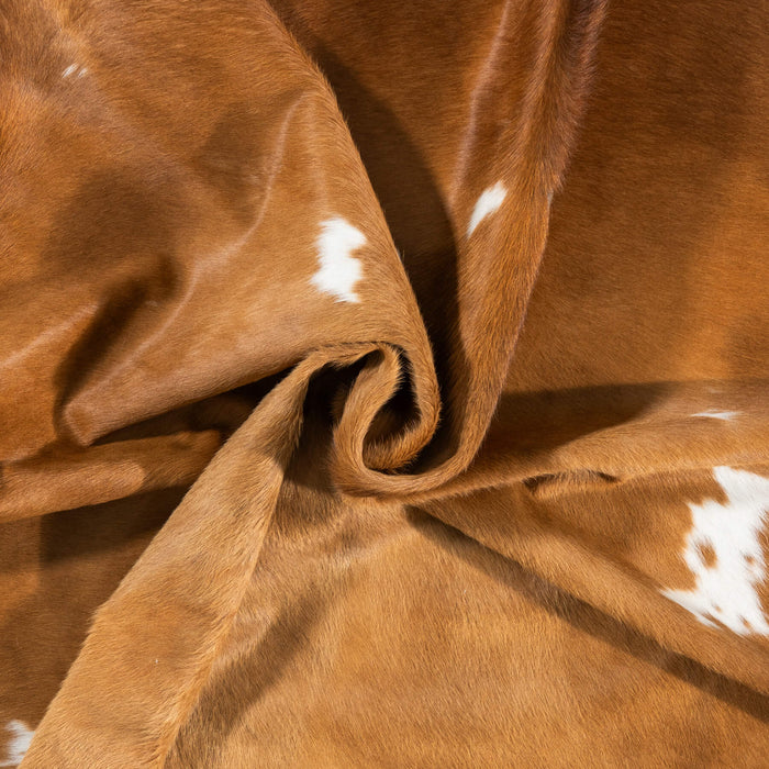 Dark Tricolor Cowhide Rug Size 7'9" L x 6'6" W 1905