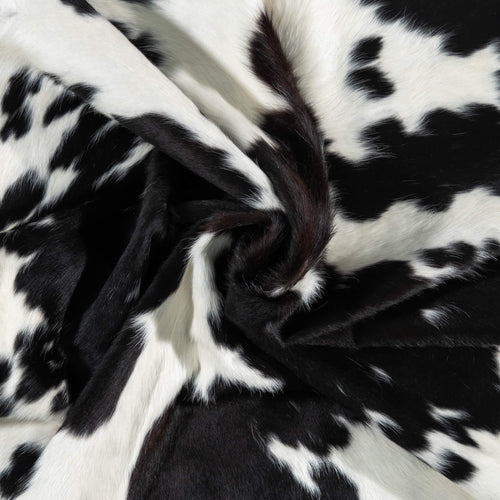 Black and White Cowhide Rug Size 7'9" L x 7'2" W 1915