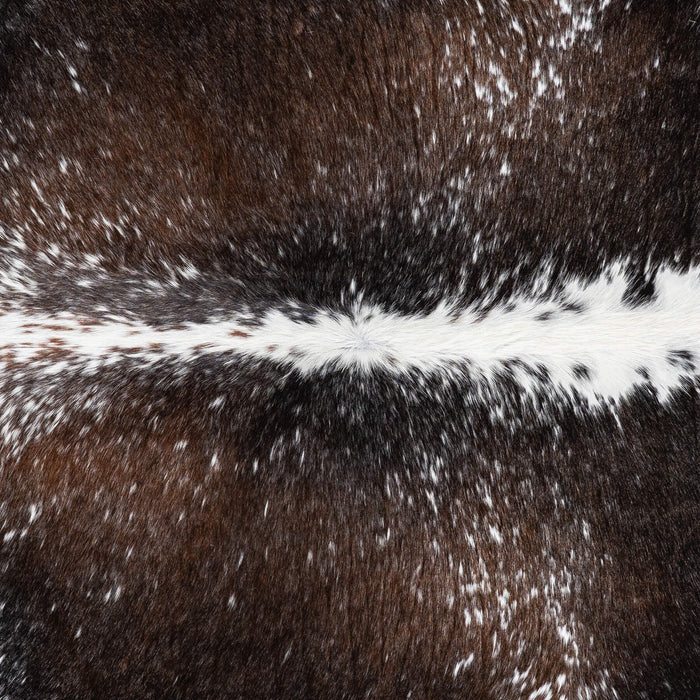 Chocolate and White Cowhide Rug Size 6'6" L x 6'4" W 1947