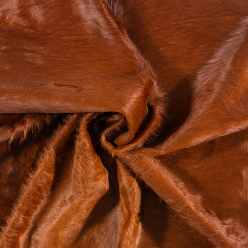 Brown and White Cowhide Rug Size 7'1" L x 6'7" W 1951