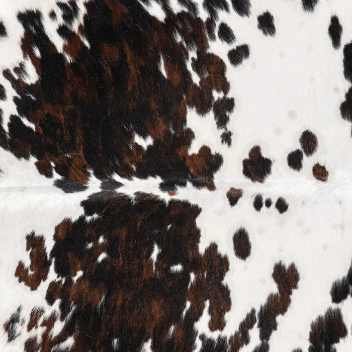 White Tricolor Cowhide Rug Size 7'4" L x 6'4" W 1952