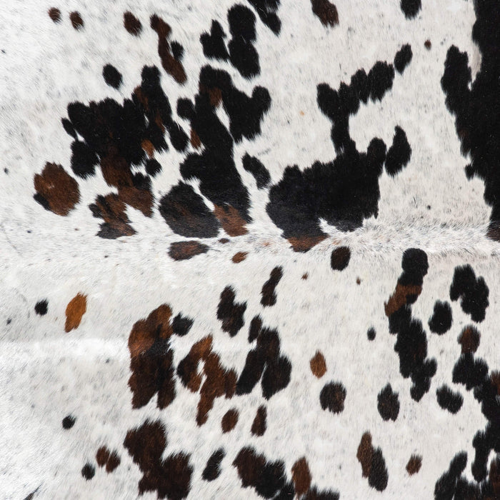 White Tricolor Cowhide Rug Size 7'11" L x 6'7" W 1992