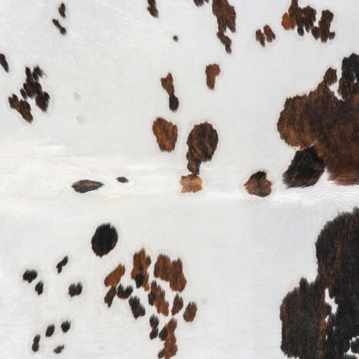 White Tricolor Cowhide Rug Size 7'3" L x 5'10" W 1998