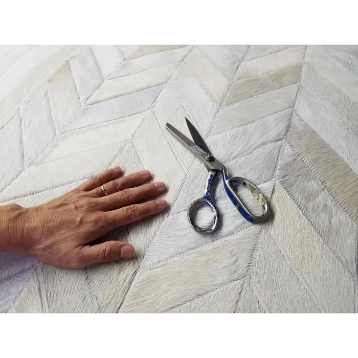 Chevron Cowhide Rug, Anti-Slip Backing | eCowhides