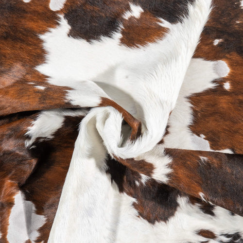 Vintage Tricolor Cowhide Rug Size 7'2" L x 6'9" W 2020