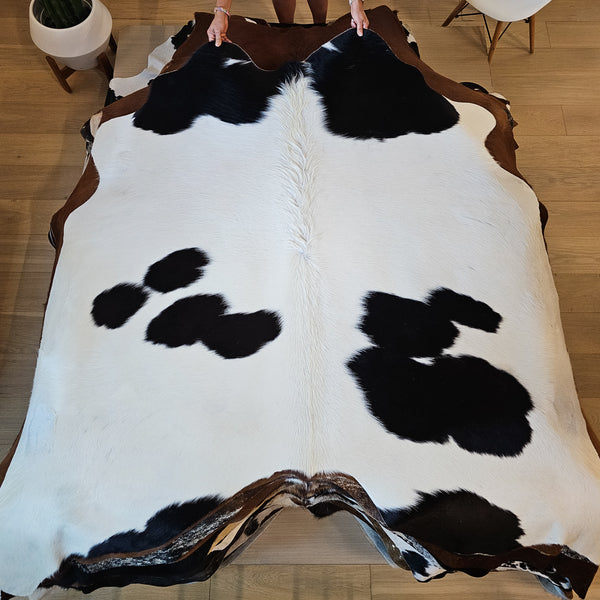 Natural Brazilian Black And White Cowhide Rug Size Large 2796 , Stain Resistant Fur | eCowhides