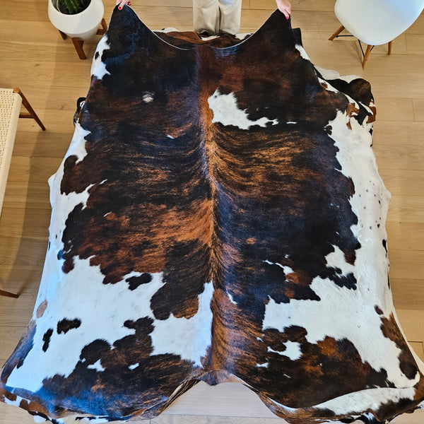 Natural Tricolor Cowhide Rug Size X Large 3349 , Stain Resistant Fur | eCowhides