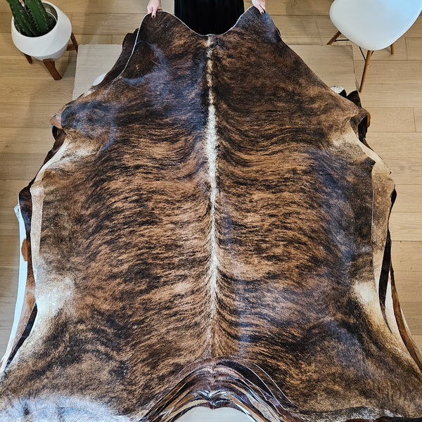 Brazilian Brindle Cowhide Rug Size Large 4126 , Stain Resistant Fur | eCowhides
