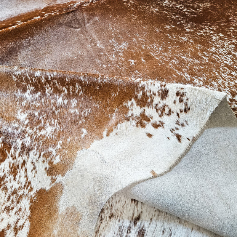 Brazilian Salt And Pepper Brown Cowhide Rug Size X Large 4306 , Stain Resistant Fur | eCowhides