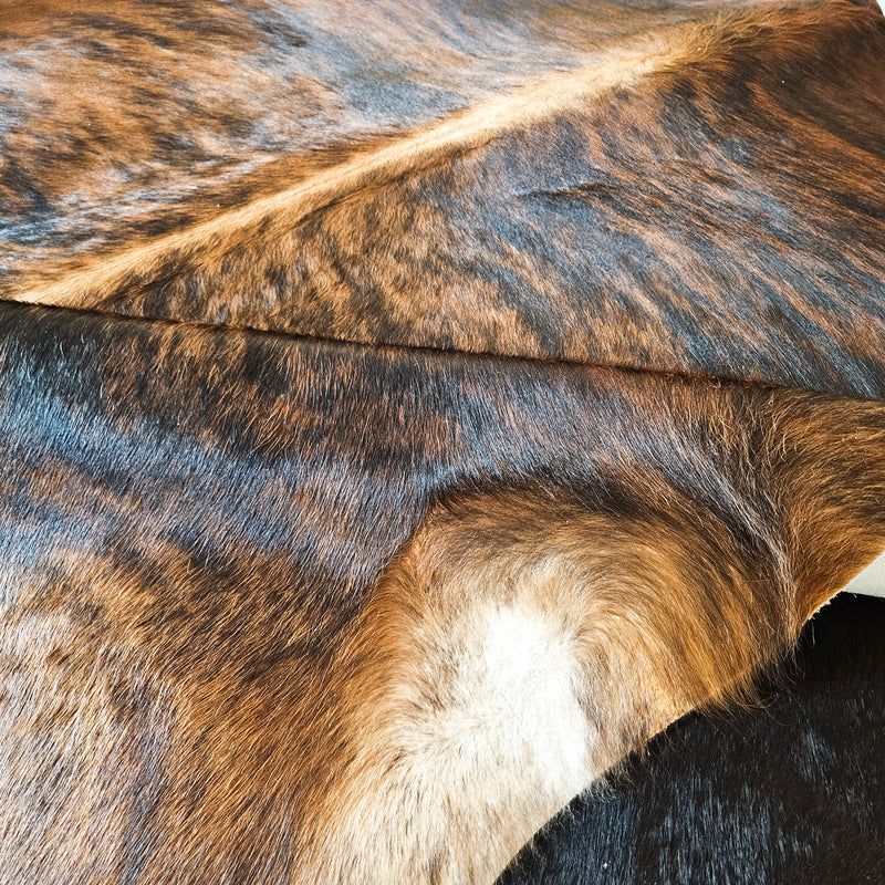Brazilian Brindle Cowhide Rug Size X Large 4336 , Stain Resistant Fur | eCowhides