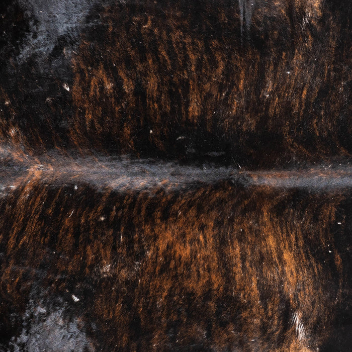 Vintage Dark Brindle Cowhide Rug Size 7'9" L x 6'11" W 2132