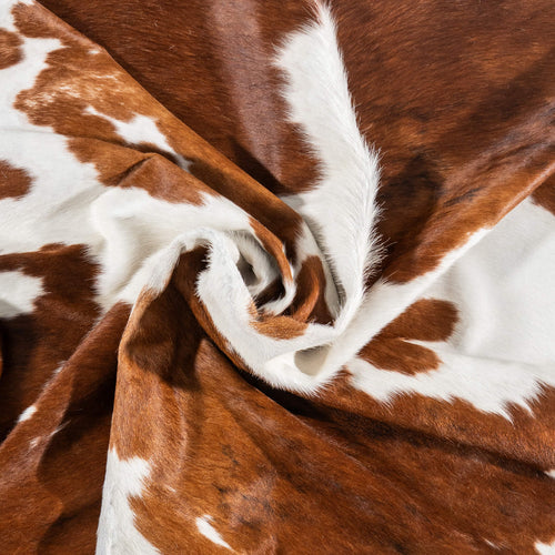 Vintage Tricolor Cowhide Rug Size 8'0" L x 7'0" W 2147