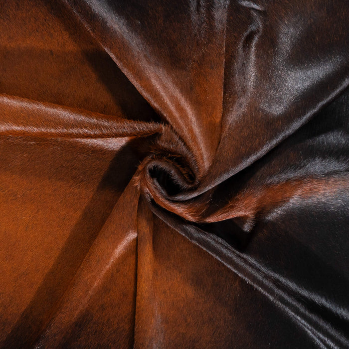 Brazilian Mahogany Cowhide Rug Size 7'7" L x 6'6" W 2302