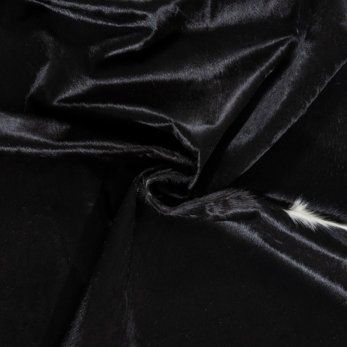 Brazilian Black and White Cowhide Rug Size 7'7" L x 6'6" W 2309
